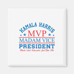 Kamala Harris MVP Madam Vice President Black en E Magneet