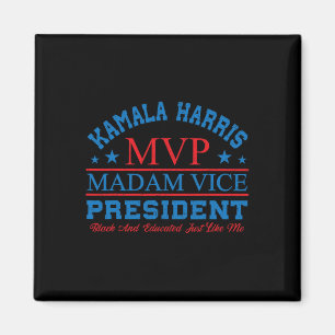 Kamala Harris MVP Madam Vice President Black en E Magneet
