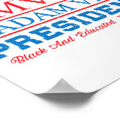 Kamala Harris MVP Madam Vice President Black en E Poster (Hoek)