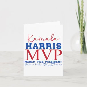 Kamala Harris Mvp Mevrouw Vice-President Zwart En Kaart