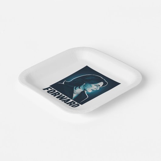 Kamala Harris naar de presidentsverkiezingen van 2 Papieren Bordje (Gebogen)