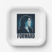 Kamala Harris naar de presidentsverkiezingen van 2 Papieren Bordje (Voorkant)