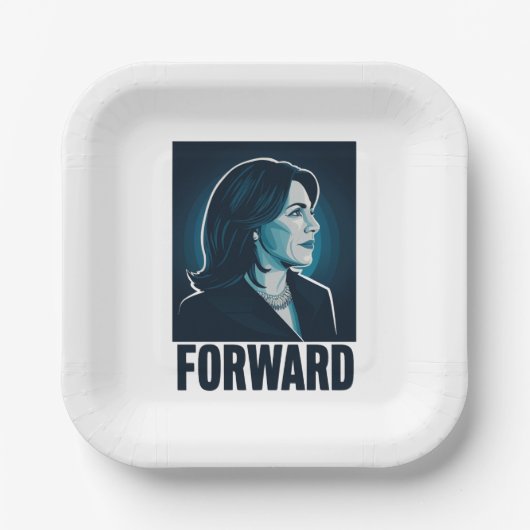 Kamala Harris naar de presidentsverkiezingen van 2 Papieren Bordje (Voorkant)