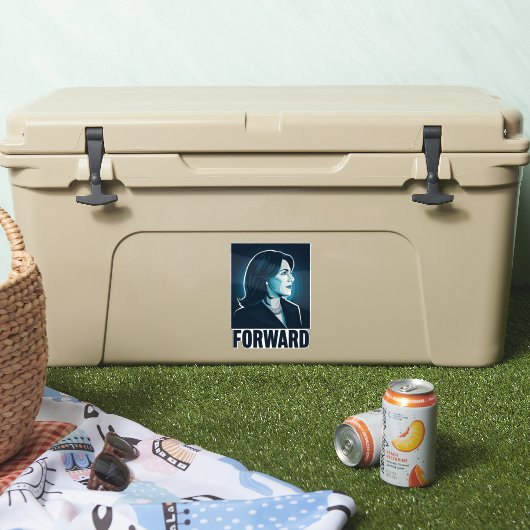 Kamala Harris naar de presidentsverkiezingen van 2 Sticker (Koeler)