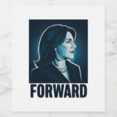 Kamala Harris naar de presidentsverkiezingen van 2 Wijn Etiket (Enkel label)
