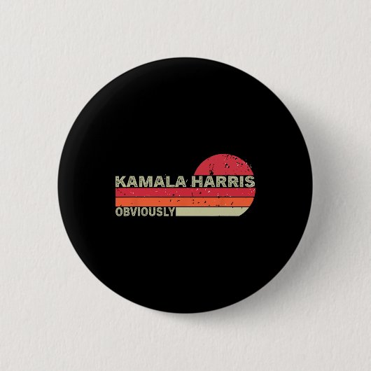 Kamala Harris natuurlijk. Harris natuurlijk Ronde Button 5,7 Cm (Voorkant)