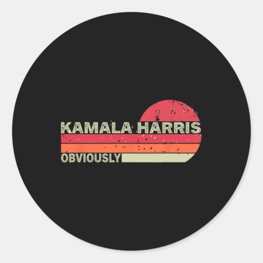 Kamala Harris natuurlijk. Harris natuurlijk Ronde Sticker (Voorkant)