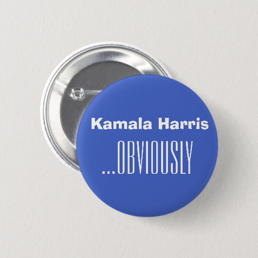 Kamala Harris...NATUURLIJK Ronde Button 5,7 Cm (Voorkant /achterkant)