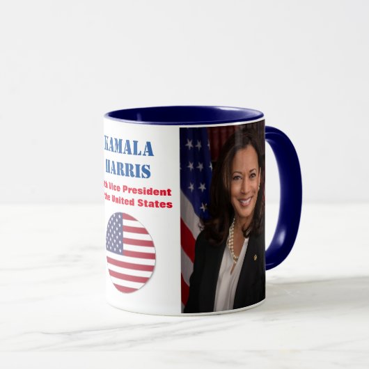 Kamala Harris Officiële Portrait Coffee Mok (Voorkant rechts)