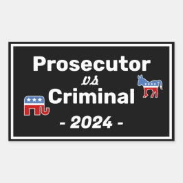 Kamala Harris Officier van Justitie VS Crimineel Rechthoekige Sticker