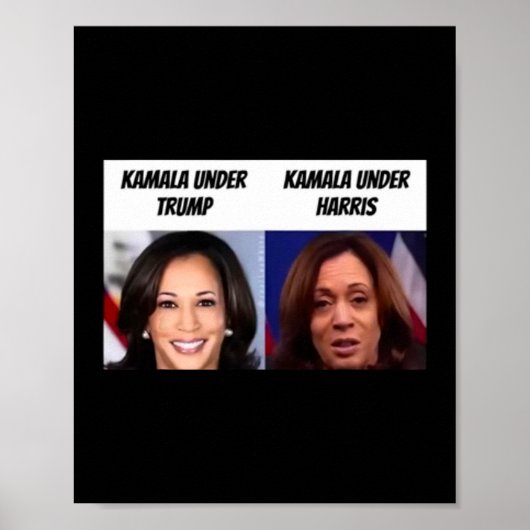 Kamala Harris onder Trump grappige Trump-aanhanger Poster (Voorkant)