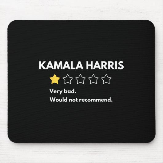 Kamala Harris One 1 Star Rating Zeer slecht zou ni Muismat (Voorkant)