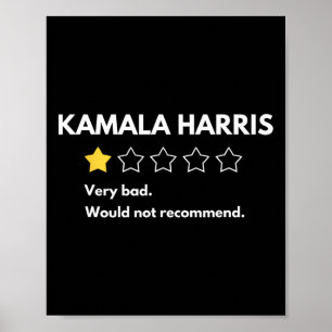 Kamala Harris One 1 Star Rating Zeer slecht zou ni Poster