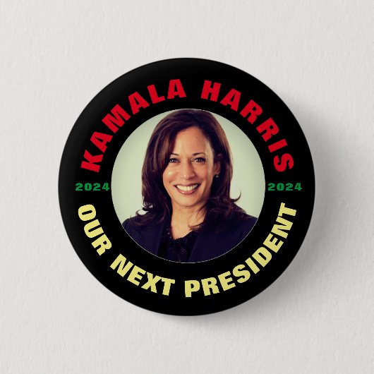 Kamala Harris Ons volgende President Ronde Button 5,7 Cm (Voorkant)