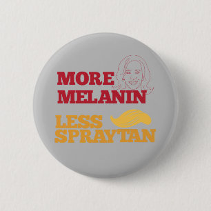 Kamala Harris op Trump Meer Melanine Minder Sprayt Ronde Button 5,7 Cm