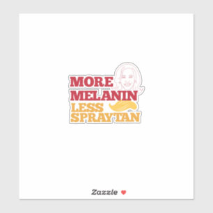 Kamala Harris op Trump Meer Melanine Minder Sprayt Sticker