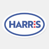 Kamala Harris Ovale Sticker (Voorkant)