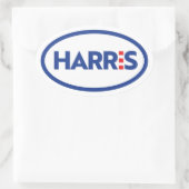 Kamala Harris Ovale Sticker (Tas)