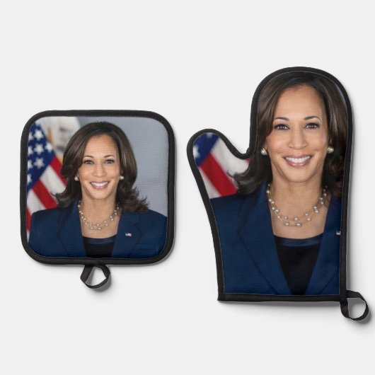 Kamala Harris Ovenwant & Pannenlap Set (Voorkant)