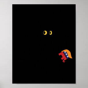 Kamala Harris Overwinning Zwarte Kat Vs Olifant Tr Poster