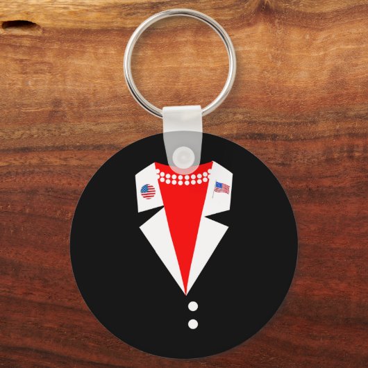 Kamala Harris Pantsuit Kostuum Party Vrouw Presid Sleutelhanger (Voorkant)