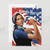 Kamala Harris Patriotic Briefkaart (Voorkant / Achterkant)
