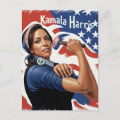 Kamala Harris Patriotic Briefkaart (Voorkant)
