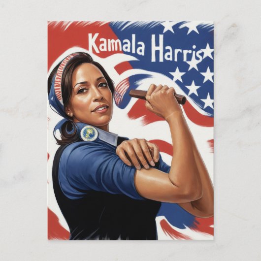 Kamala Harris Patriotic Briefkaart (Voorkant)