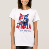 Kamala Harris Patriotic Cat T-shirt (Voorkant)