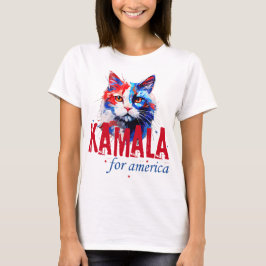 Kamala Harris Patriotic Cat T-shirt