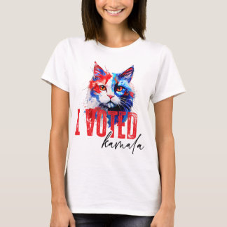 Kamala Harris Patriotic Cat T-shirt
