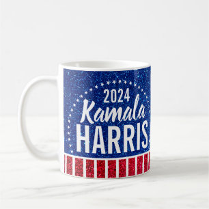 Kamala Harris Patriotic Coffee Mok 2024