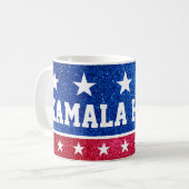Kamala Harris Patriotic Coffee Mok - 2024 (Voorkant links)