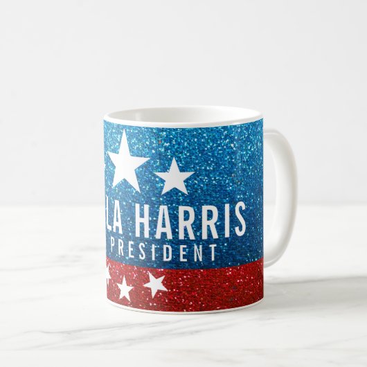 Kamala Harris Patriotic Coffee Mok - 2024 (Voorkant rechts)