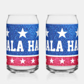 Kamala Harris Patriotic Coffee Mok - 2024 Blikvorm Glas (Links)