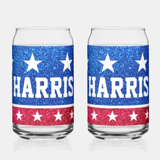 Kamala Harris Patriotic Coffee Mok - 2024 Blikvorm Glas (Achterkant)