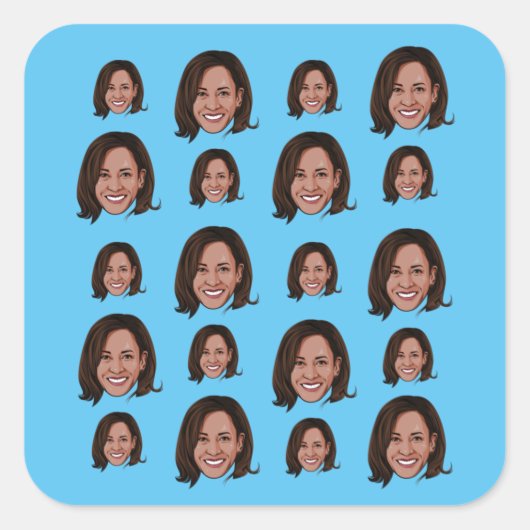 Kamala Harris Pattern Vierkante Sticker (Voorkant)