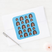 Kamala Harris Pattern Vierkante Sticker (Envelop)