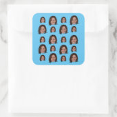 Kamala Harris Pattern Vierkante Sticker (Tas)