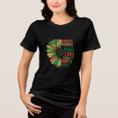 "Kamala Harris" Peace Love Hope Equality Diversity Tri-Blend Shirt (Voorkant)