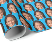 Kamala Harris Photo Face Kamala Harris Face Cadeaupapier (Rol Hoek)