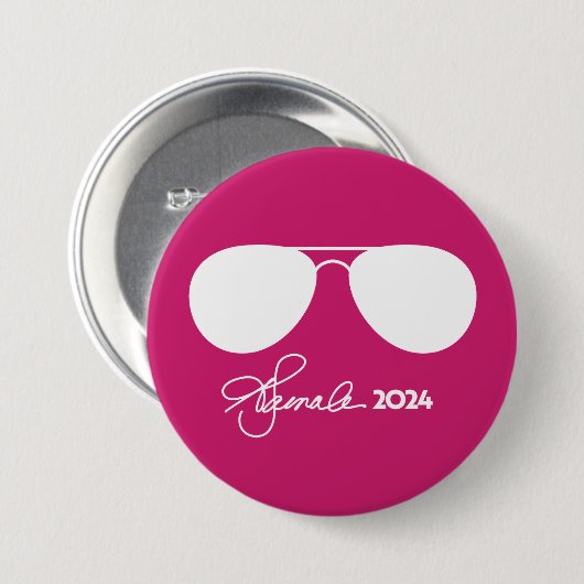 Kamala Harris Pink Aviators Ronde Button 7,6 Cm (Voorkant /achterkant)