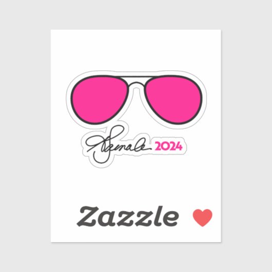 Kamala Harris Pink Aviators Sticker (Vel)