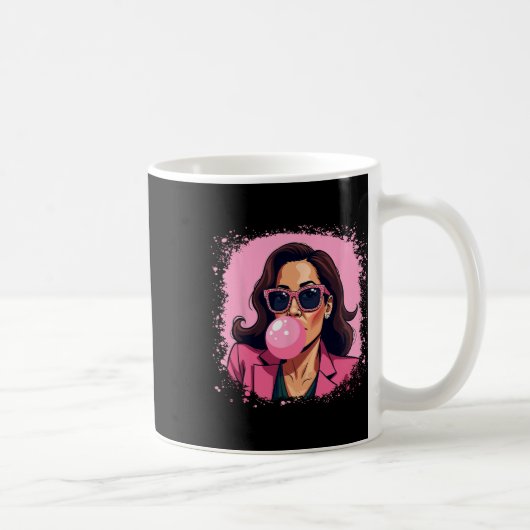 Kamala Harris Pink Bubble Gum Koffiemok (Rechts)