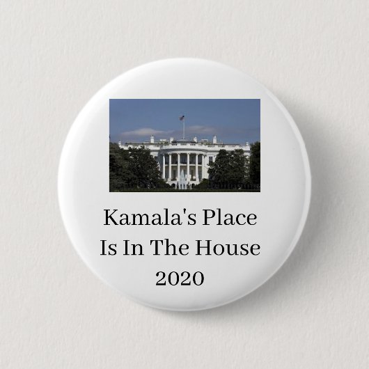 Kamala Harris Place is in het Witte Huis Button (Voorkant)