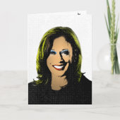 Kamala Harris Pop Art Kaart (Voorkant)