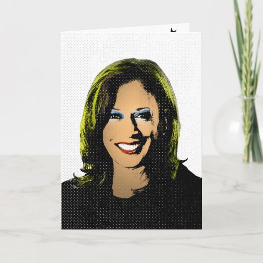 Kamala Harris Pop Art Kaart (Voorkant)