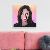 Kamala Harris Pop Art Painting Canvas Afdruk (Insitu (Woonkamer))