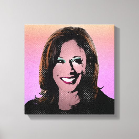 Kamala Harris Pop Art Painting Canvas Afdruk (Voorkant)