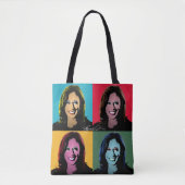 Kamala Harris Pop Art Painting Tote Bag (Voorkant)